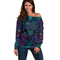 Spirit Of the Ocean Off Shoulder Sweater - Wonder Print Shop