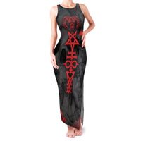 Skull Horror - Satan Symbol Grunge Family Matching Tank Maxi Dress and Hawaiian Shirt - Wonder Print Shop