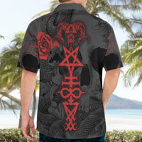 Skull Horror - Satan Symbol Grunge Hawaiian Shirt - Wonder Print Shop