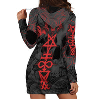 Skull Horror - Satan Symbol Grunge Hoodie Dress - Wonder Print Shop