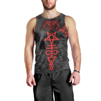 Skull Horror - Satan Symbol Grunge Men Tank Top - Wonder Print Shop