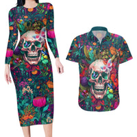 I Talk Is Smile I Laugh Too But Be Careful When I'm Silent Couples Matching Long Sleeve Bodycon Dress and Hawaiian Shirt - Wonder Print Shop