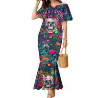 I Talk Is Smile I Laugh Too But Be Careful When I'm Silent Family Matching Mermaid Dress and Hawaiian Shirt - Wonder Print Shop