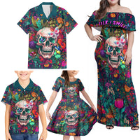 I Talk Is Smile I Laugh Too But Be Careful When I'm Silent Family Matching Off Shoulder Maxi Dress and Hawaiian Shirt - Wonder Print Shop