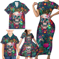 I Talk Is Smile I Laugh Too But Be Careful When I'm Silent Family Matching Short Sleeve Bodycon Dress and Hawaiian Shirt - Wonder Print Shop