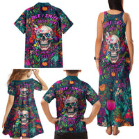 I Talk Is Smile I Laugh Too But Be Careful When I'm Silent Family Matching Tank Maxi Dress and Hawaiian Shirt - Wonder Print Shop