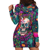 I Talk Is Smile I Laugh Too But Be Careful When I'm Silent Hoodie Dress - Wonder Print Shop