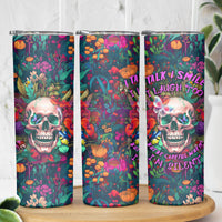I Talk Is Smile I Laugh Too But Be Careful When I'm Silent Skinny Tumbler - Wonder Print Shop