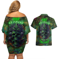 You My Friend Should Have Been Swallowed Couples Matching Off Shoulder Short Dress and Hawaiian Shirt - Wonder Print Shop
