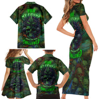 You My Friend Should Have Been Swallowed Family Matching Short Sleeve Bodycon Dress and Hawaiian Shirt - Wonder Print Shop