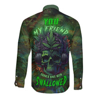 You My Friend Should Have Been Swallowed Long Sleeve Button Shirt - Wonder Print Shop