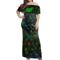 You My Friend Should Have Been Swallowed Off Shoulder Maxi Dress - Wonder Print Shop