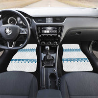 Dachshund Dog Tree Stack Car Mats with Blue White Paw Print Pattern Design - Wonder Print Shop