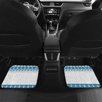 Dachshund Dog Tree Stack Car Mats with Blue White Paw Print Pattern Design - Wonder Print Shop