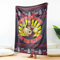 Jesus Is The Reason For The Season Christmas Blanket Funny Xmas Holiday Patterns - Wonder Print Shop
