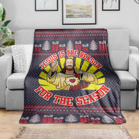 Jesus Is The Reason For The Season Christmas Blanket Funny Xmas Holiday Patterns - Wonder Print Shop