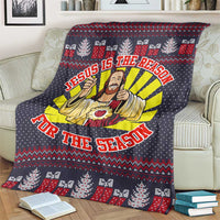 Jesus Is The Reason For The Season Christmas Blanket Funny Xmas Holiday Patterns - Wonder Print Shop