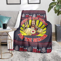 Jesus Is The Reason For The Season Christmas Blanket Funny Xmas Holiday Patterns - Wonder Print Shop