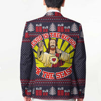 Jesus Is The Reason For The Season Christmas Blazer Funny Xmas Holiday Patterns - Wonder Print Shop