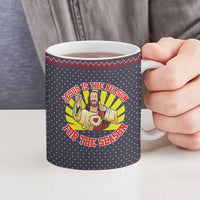 Jesus Is The Reason For The Season Christmas Ceramic Mug Funny Xmas Holiday Patterns - Wonder Print Shop