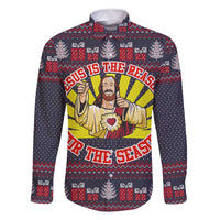 Jesus Is The Reason For The Season Christmas Family Matching Mermaid Dress and Hawaiian Shirt Funny Xmas Holiday Patterns - Wonder Print Shop