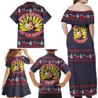 Jesus Is The Reason For The Season Christmas Family Matching Off Shoulder Maxi Dress and Hawaiian Shirt Funny Xmas Holiday Patterns - Wonder Print Shop