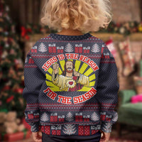 Jesus Is The Reason For The Season Christmas Kid Ugly Christmas Sweater Funny Xmas Holiday Patterns - Wonder Print Shop