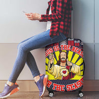 Jesus Is The Reason For The Season Christmas Luggage Cover Funny Xmas Holiday Patterns - Wonder Print Shop