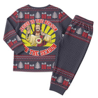 Jesus Is The Reason For The Season Christmas Pajama Set Funny Xmas Holiday Patterns - Wonder Print Shop