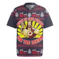 Jesus Is The Reason For The Season Christmas Rugby Jersey Funny Xmas Holiday Patterns - Wonder Print Shop