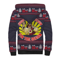 Jesus Is The Reason For The Season Christmas Sherpa Hoodie Funny Xmas Holiday Patterns - Wonder Print Shop