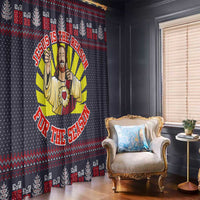 Jesus Is The Reason For The Season Christmas Window Curtain Funny Xmas Holiday Patterns - Wonder Print Shop