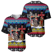 Jesus Is The Reason For The Season Christmas Baseball Jersey Funny Xmas Holiday Patterns - Wonder Print Shop