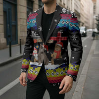 Jesus Is The Reason For The Season Christmas Blazer Funny Xmas Holiday Patterns - Wonder Print Shop