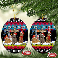 Jesus Is The Reason For The Season Christmas Ceramic Ornament Funny Xmas Holiday Patterns - Wonder Print Shop