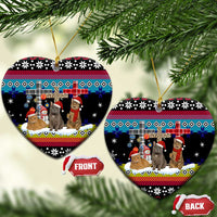 Jesus Is The Reason For The Season Christmas Ceramic Ornament Funny Xmas Holiday Patterns - Wonder Print Shop