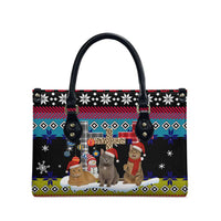 Jesus Is The Reason For The Season Christmas Leather Bag Funny Xmas Holiday Patterns - Wonder Print Shop