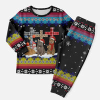 Jesus Is The Reason For The Season Christmas Pajama Set Funny Xmas Holiday Patterns - Wonder Print Shop