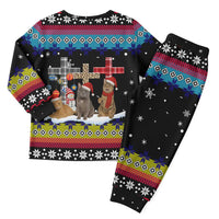 Jesus Is The Reason For The Season Christmas Pajama Set Funny Xmas Holiday Patterns - Wonder Print Shop