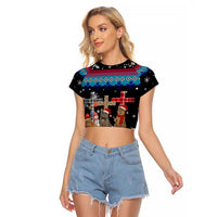 Jesus Is The Reason For The Season Christmas Raglan Cropped T Shirt Funny Xmas Holiday Patterns - Wonder Print Shop