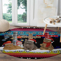 Jesus Is The Reason For The Season Christmas Round Carpet Funny Xmas Holiday Patterns - Wonder Print Shop