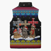 Jesus Is The Reason For The Season Christmas Sleeveless Puffer Jacket Funny Xmas Holiday Patterns - Wonder Print Shop