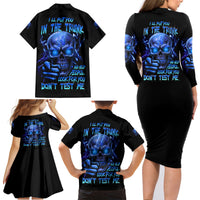 I'll Put You In The Trunk Family Matching Long Sleeve Bodycon Dress and Hawaiian Shirt - Wonder Print Shop