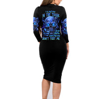 I'll Put You In The Trunk Family Matching Long Sleeve Bodycon Dress and Hawaiian Shirt - Wonder Print Shop
