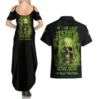 My Give A F Skull Is Broken Couples Matching Summer Maxi Dress and Hawaiian Shirt - Wonder Print Shop