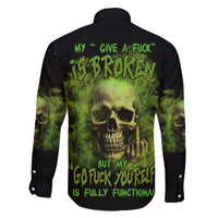 My Give A F Skull Is Broken Family Matching Mermaid Dress and Hawaiian Shirt - Wonder Print Shop