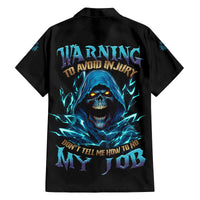 Warning To Avoid Injury Mad Reaper Skull Family Matching Tank Maxi Dress and Hawaiian Shirt - Wonder Print Shop