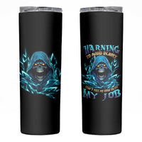 Warning To Avoid Injury Mad Reaper Skull Skinny Tumbler - Wonder Print Shop