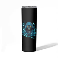 Warning To Avoid Injury Mad Reaper Skull Skinny Tumbler - Wonder Print Shop