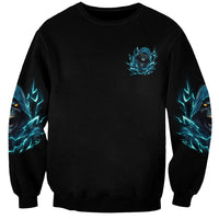 Warning To Avoid Injury Mad Reaper Skull Sweatshirt - Wonder Print Shop